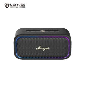 Lenyes S891 40W V5.3 Bluetooth Speaker with Bass Radiator with 2600mAh Battery, Wireless OTG, TWS, Power Bank Function, RGB Lights, AUX/TF/USB Input, IP66 Water Resistant, Wireless Portable Speaker with Deep Bass & 6H Playtime (Black)