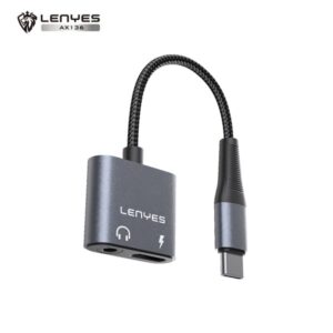 Lenyes AX136, 2 in 1 Type C to 3.5mm AUX/C to C, Type-C Audio Adapter with Bidirectional Transmission Audio Jack Connector with DAC Headphone Converter